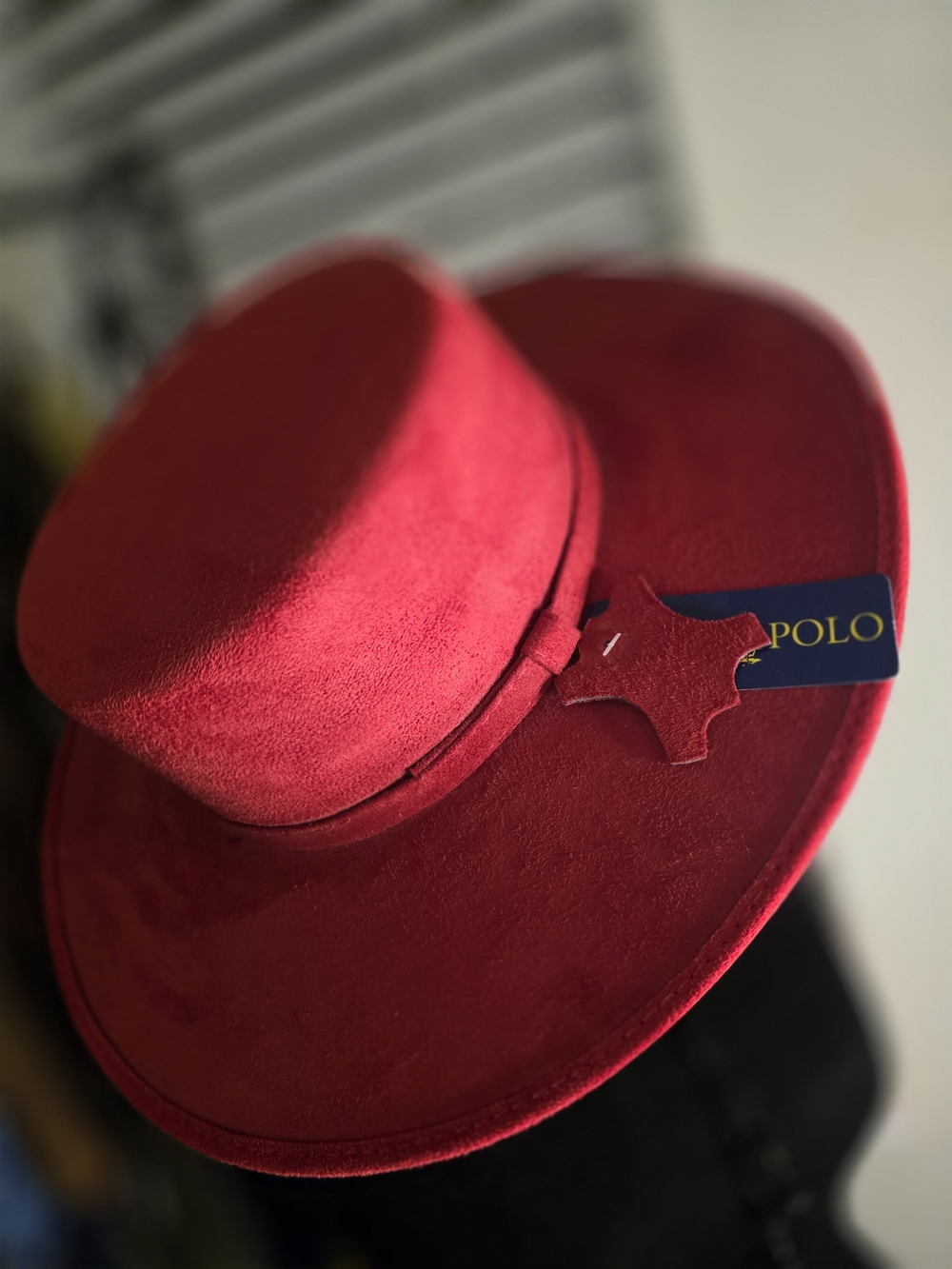 U.S. Polo Assn. Red Wide-Brim Felt Hat